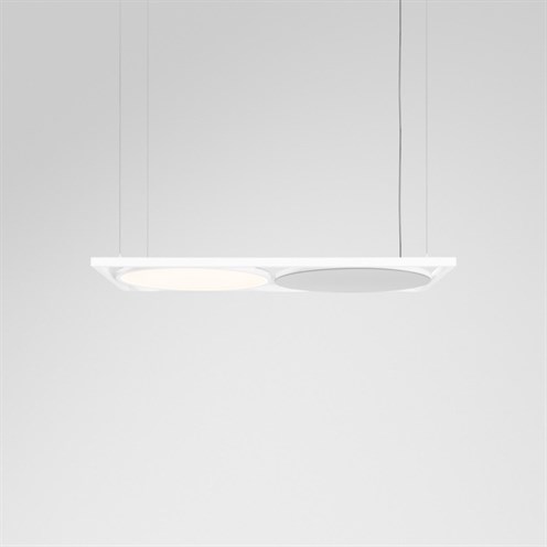 Modular+Geometry Suspended Adjustable 672x1288 2x LED 42W 4380lm 2700K CRI>90, rippvalgusti, valge/hõbe kroom, liiteseadmeta, riputi tellida eraldi